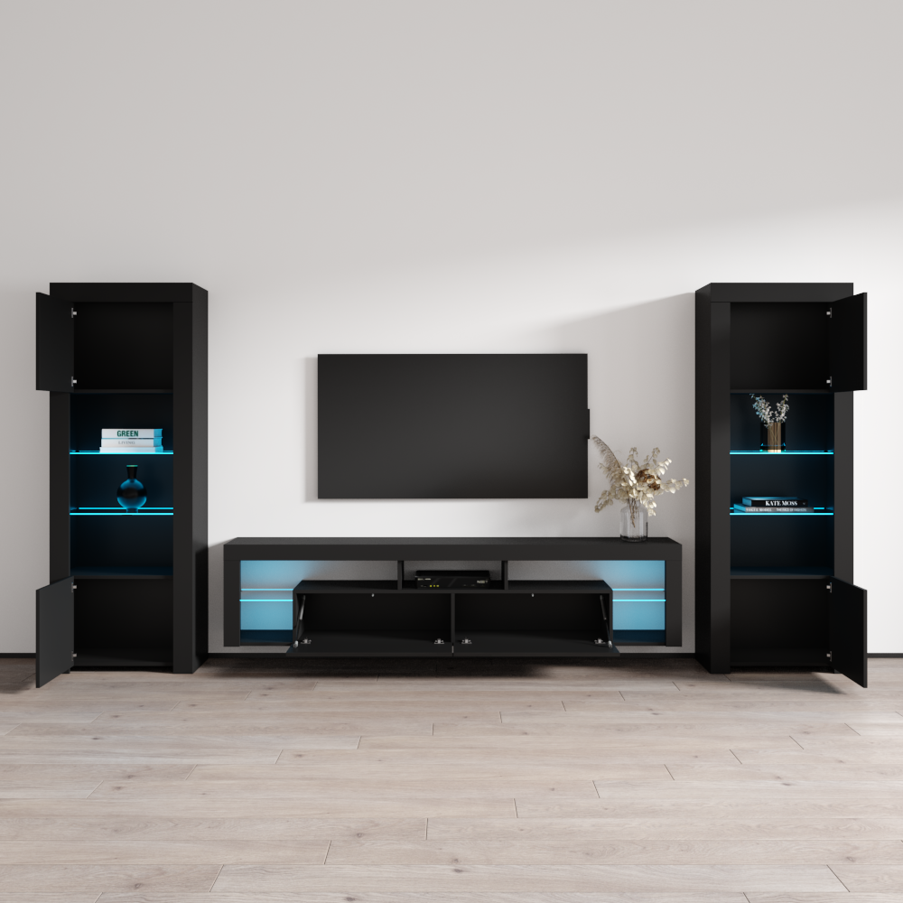 Milano 200 Floating BK-BK Entertainment Center