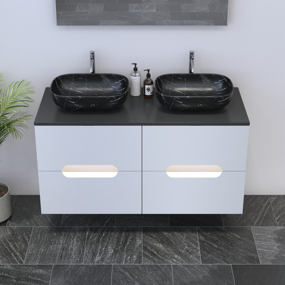 Estelle 4S 120 Double Sink Floating Bathroom Vanity