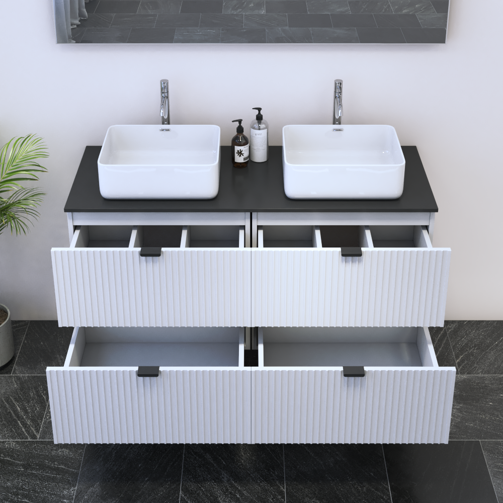 Nicole 4S 120 Double Sink Floating Bathroom Vanity