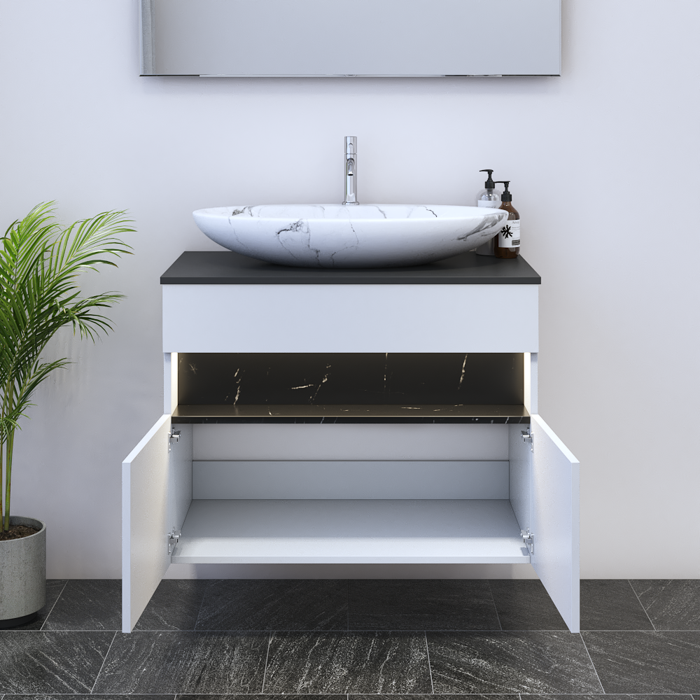 Laguna 2D 80 Floating Bathroom Vanity