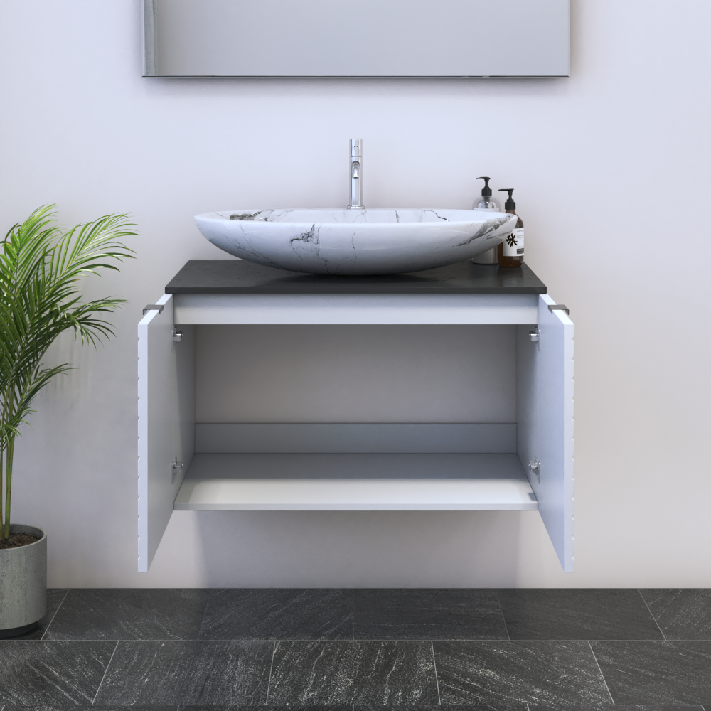 Capri 2D 80 Floating Bathroom Vanity