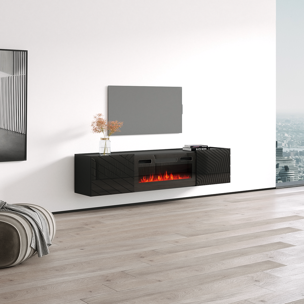 Portillo BL-EF Fireplace TV Stand