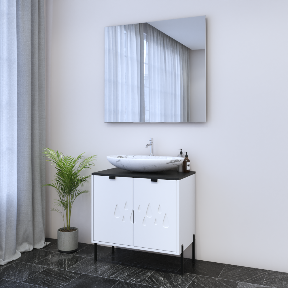 Teardrop 2D 80 Floating Bathroom Vanity