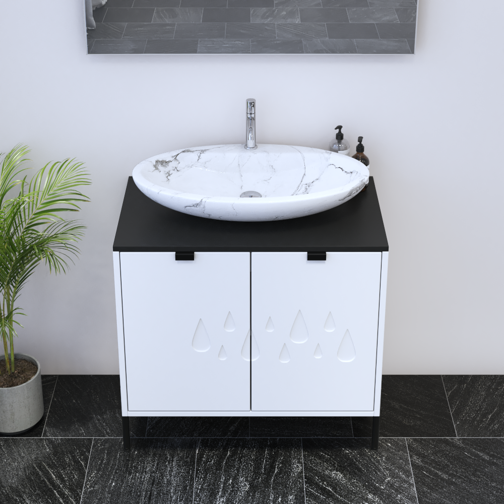 Teardrop 2D 80 Floating Bathroom Vanity