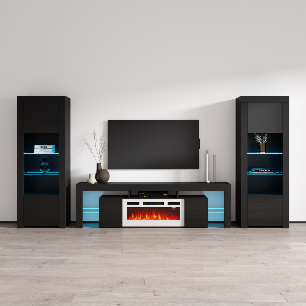 Soleo WH-EF BK-BK Entertainment Center