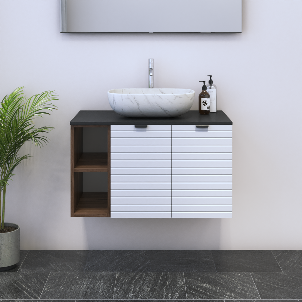 Capri 2D 60 Floating Bathroom Vanity with Shelf