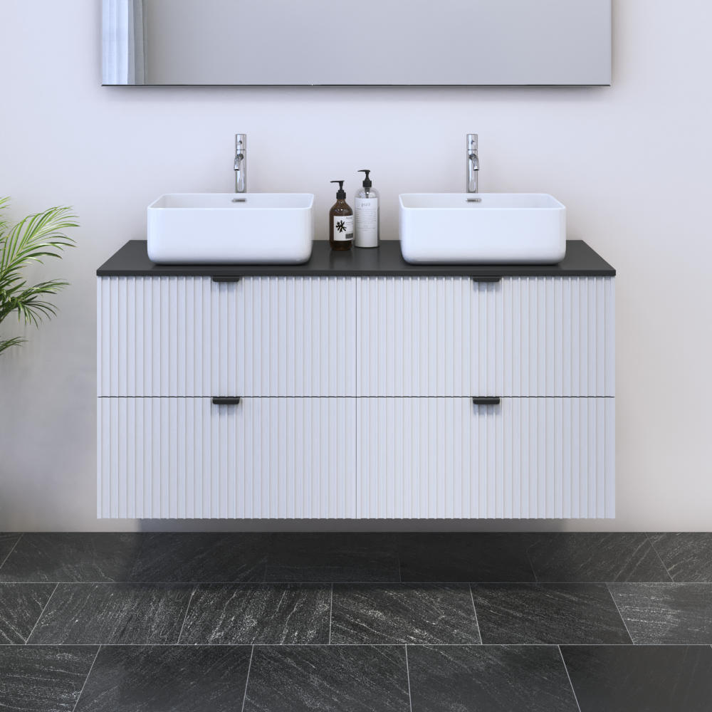 Nicole 4S 120 Double Sink Floating Bathroom Vanity