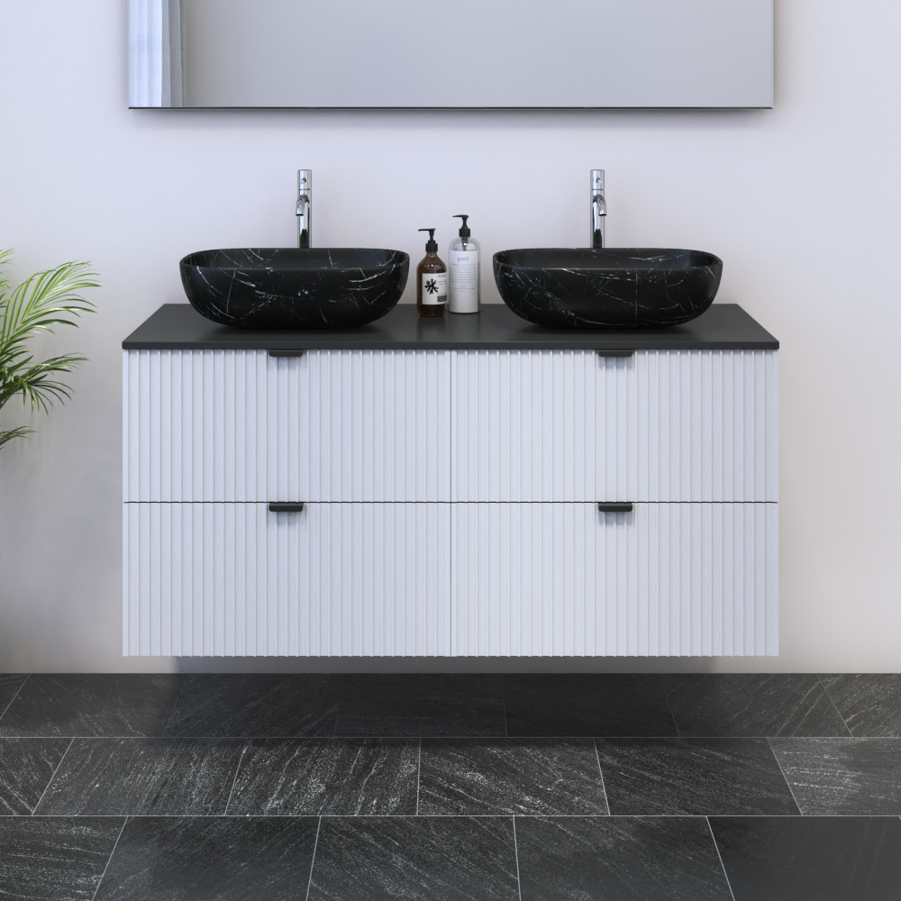 Nicole 4S 120 Double Sink Floating Bathroom Vanity