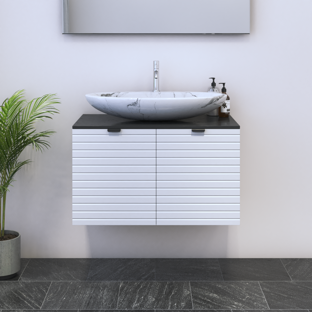 Capri 2D 80 Floating Bathroom Vanity