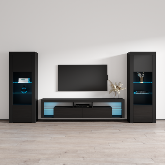 Milano 200 Floating BK-BK Entertainment Center