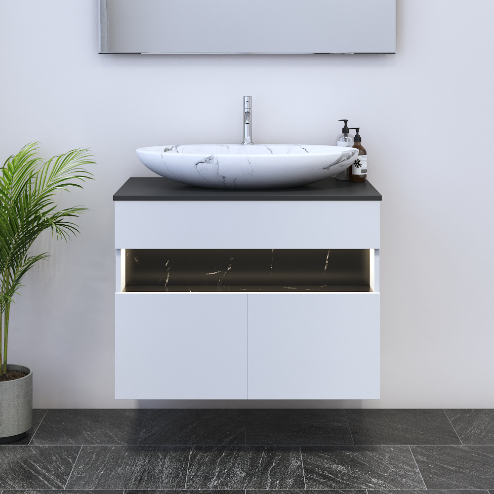 Laguna 2D 80 Floating Bathroom Vanity