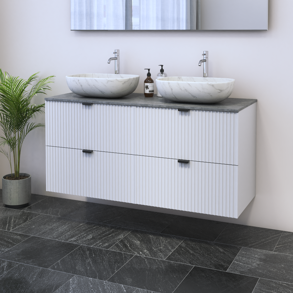 Nicole 4S 120 Double Sink Floating Bathroom Vanity