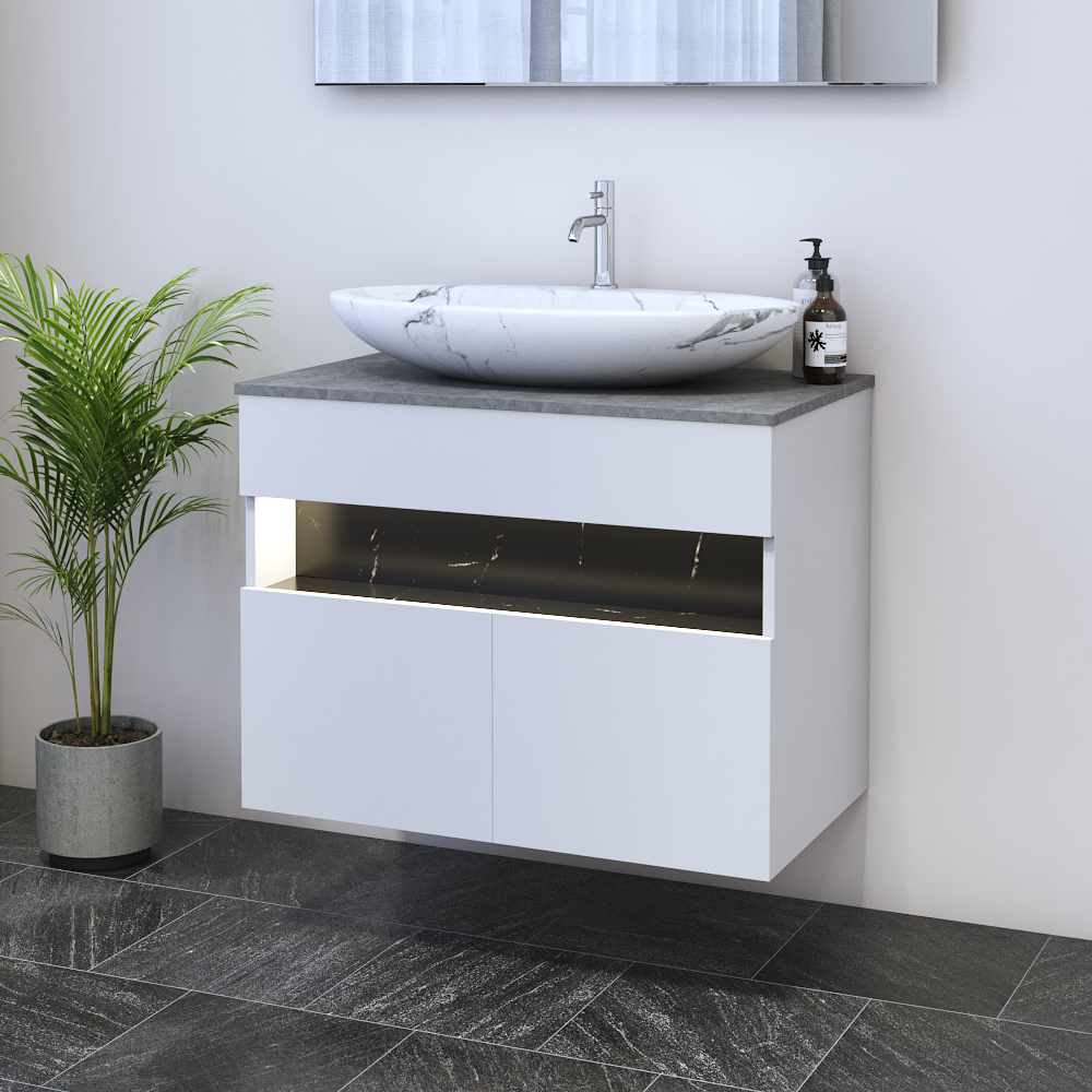 Laguna 2D 80 Floating Bathroom Vanity