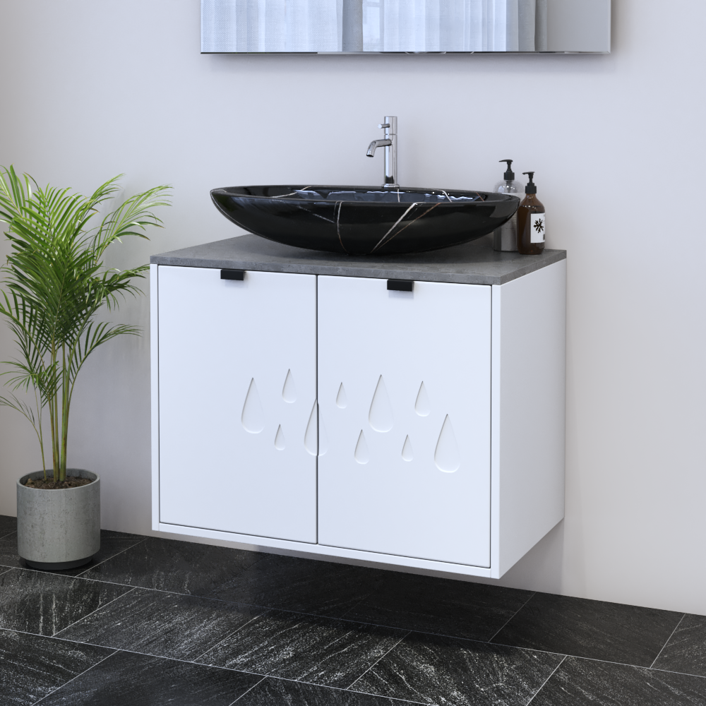 Teardrop 2D 80 Floating Bathroom Vanity