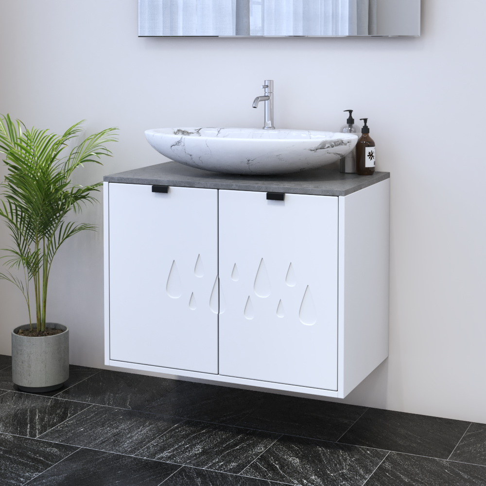 Teardrop 2D 80 Floating Bathroom Vanity