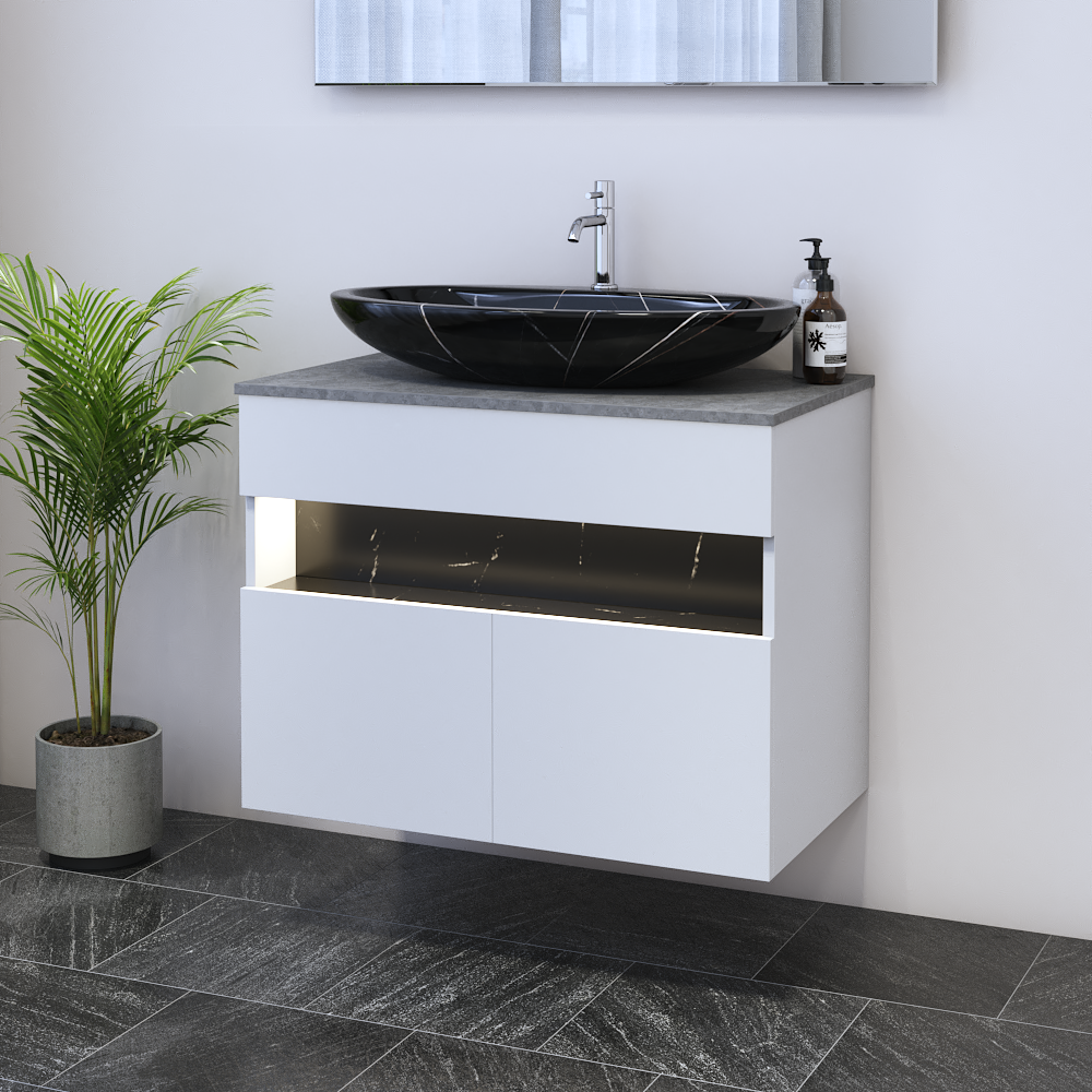 Laguna 2D 80 Floating Bathroom Vanity