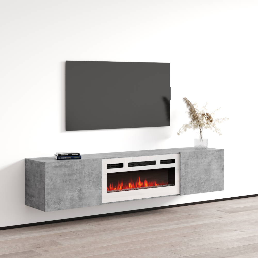 Baja WH-EF Floating Fireplace TV Stand