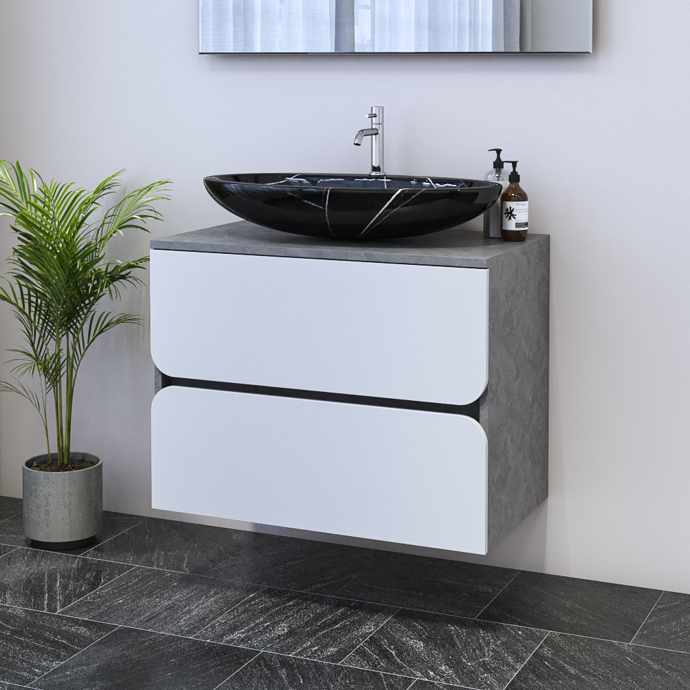 Azurro 2S 80 Floating Bathroom Vanity