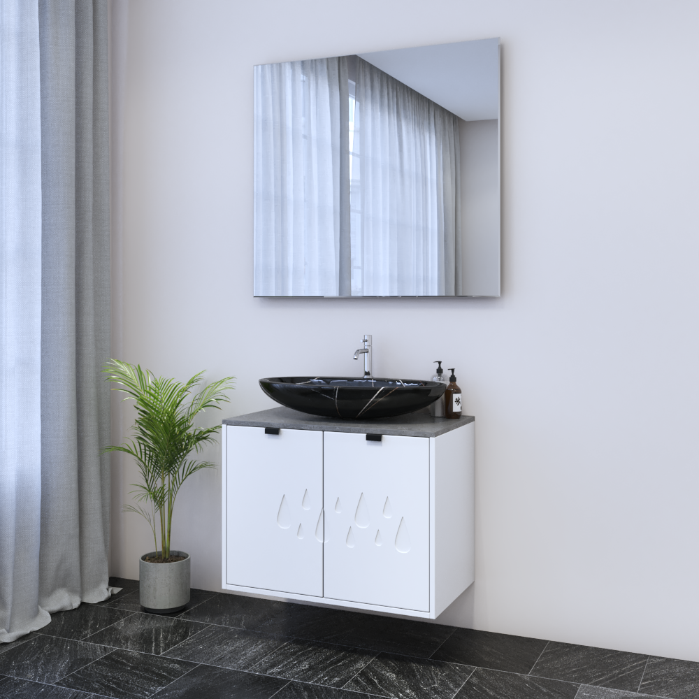 Teardrop 2D 80 Floating Bathroom Vanity