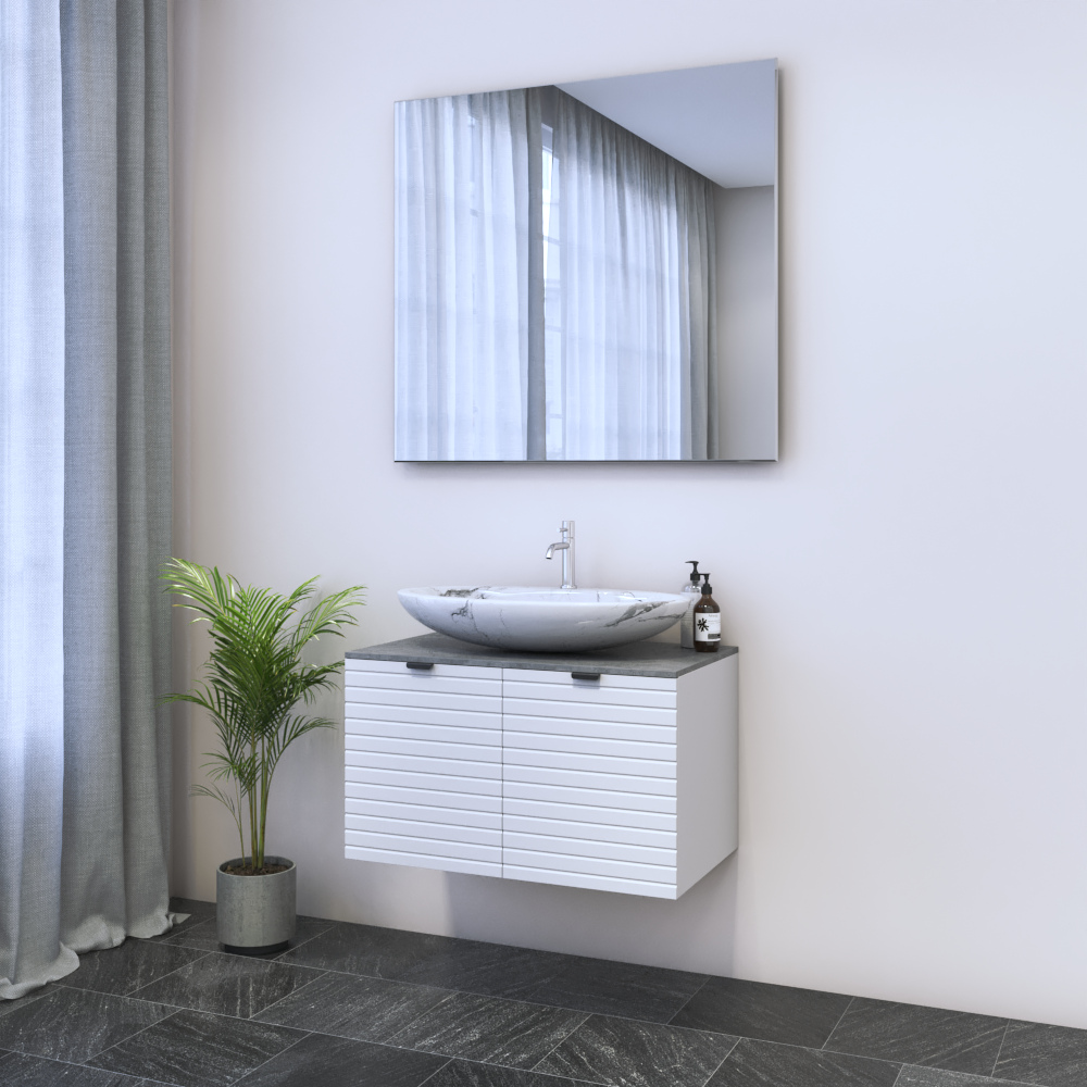 Capri 2D 80 Floating Bathroom Vanity