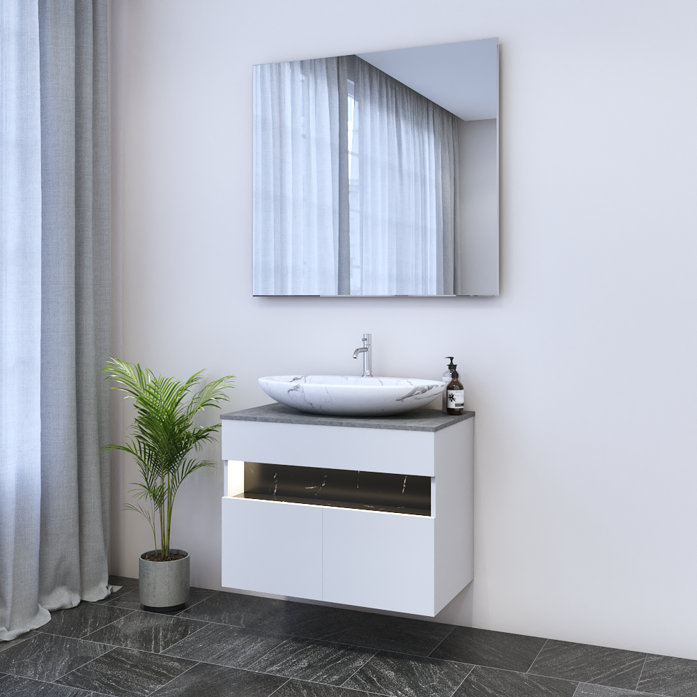 Laguna 2D 80 Floating Bathroom Vanity