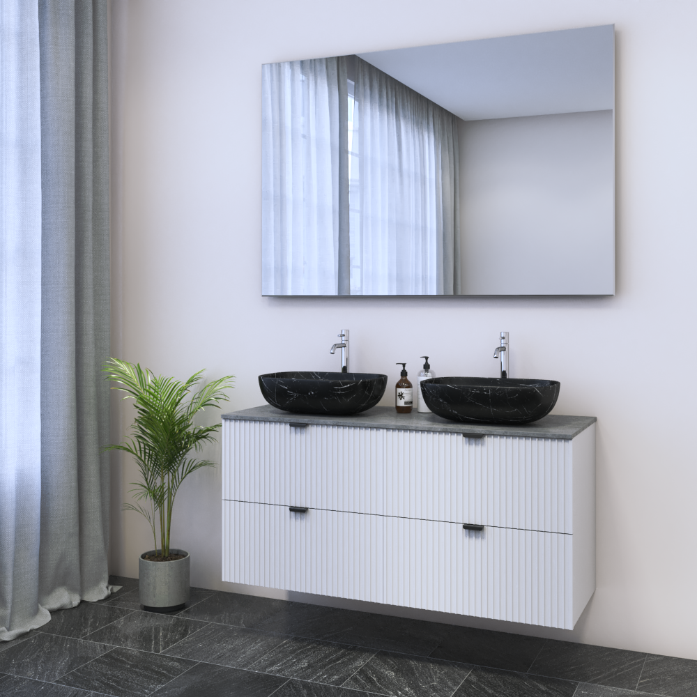 Nicole 4S 120 Double Sink Floating Bathroom Vanity