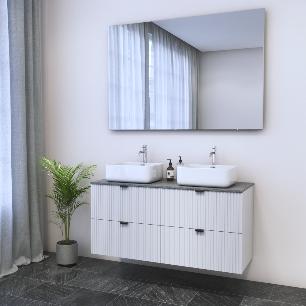 Nicole 4S 120 Double Sink Floating Bathroom Vanity