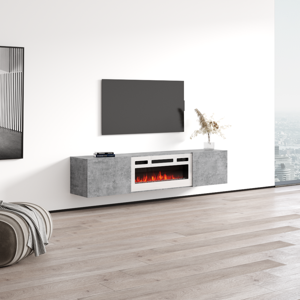 Baja WH-EF Floating Fireplace TV Stand