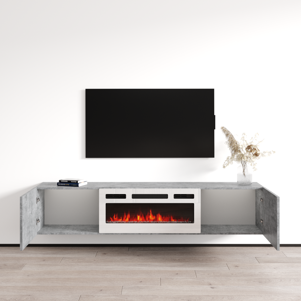 Baja WH-EF Floating Fireplace TV Stand