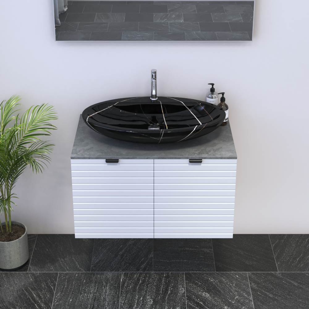 Capri 2D 80 Floating Bathroom Vanity