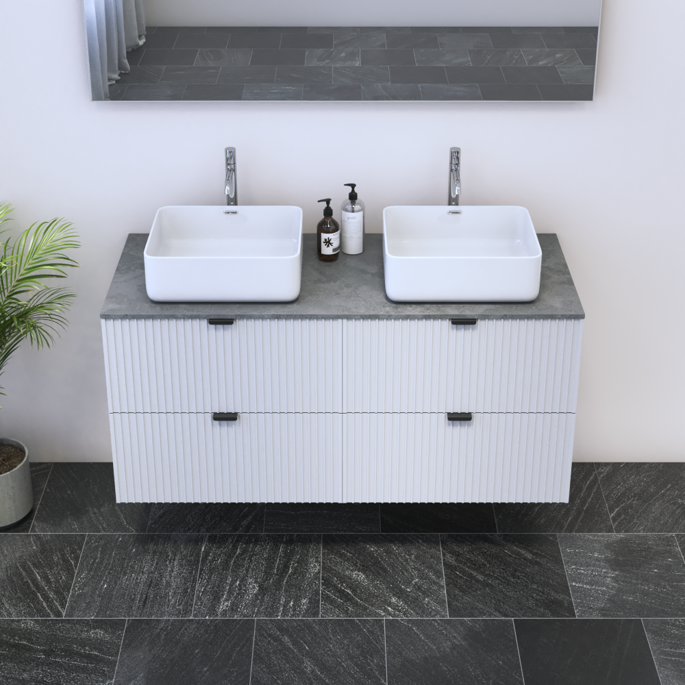 Nicole 4S 120 Double Sink Floating Bathroom Vanity