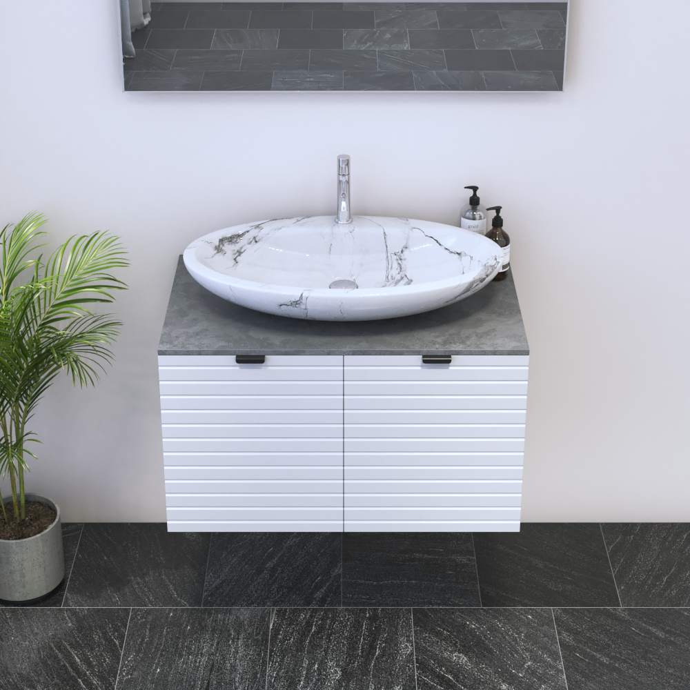 Capri 2D 80 Floating Bathroom Vanity