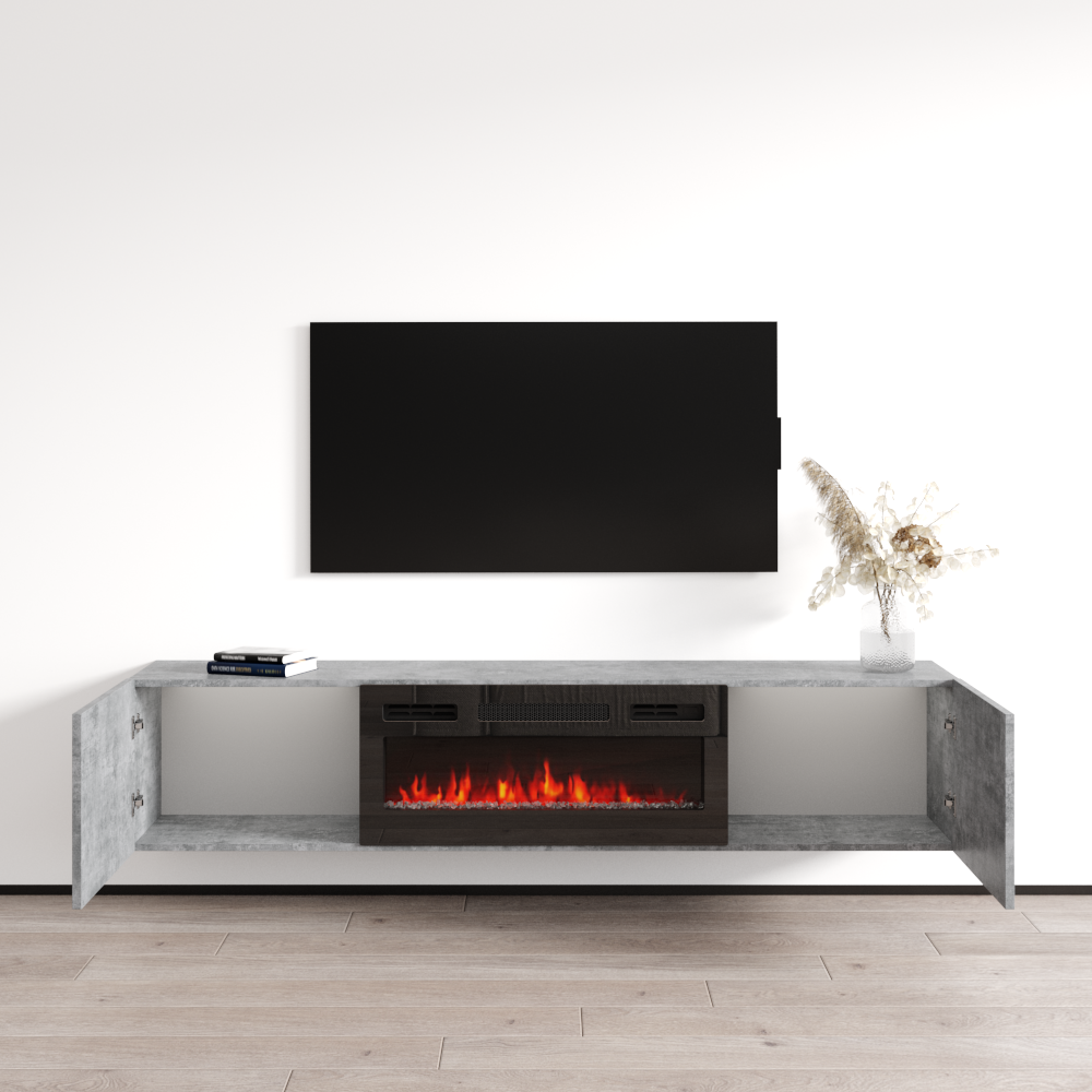 Baja BL-EF Floating Fireplace TV Stand