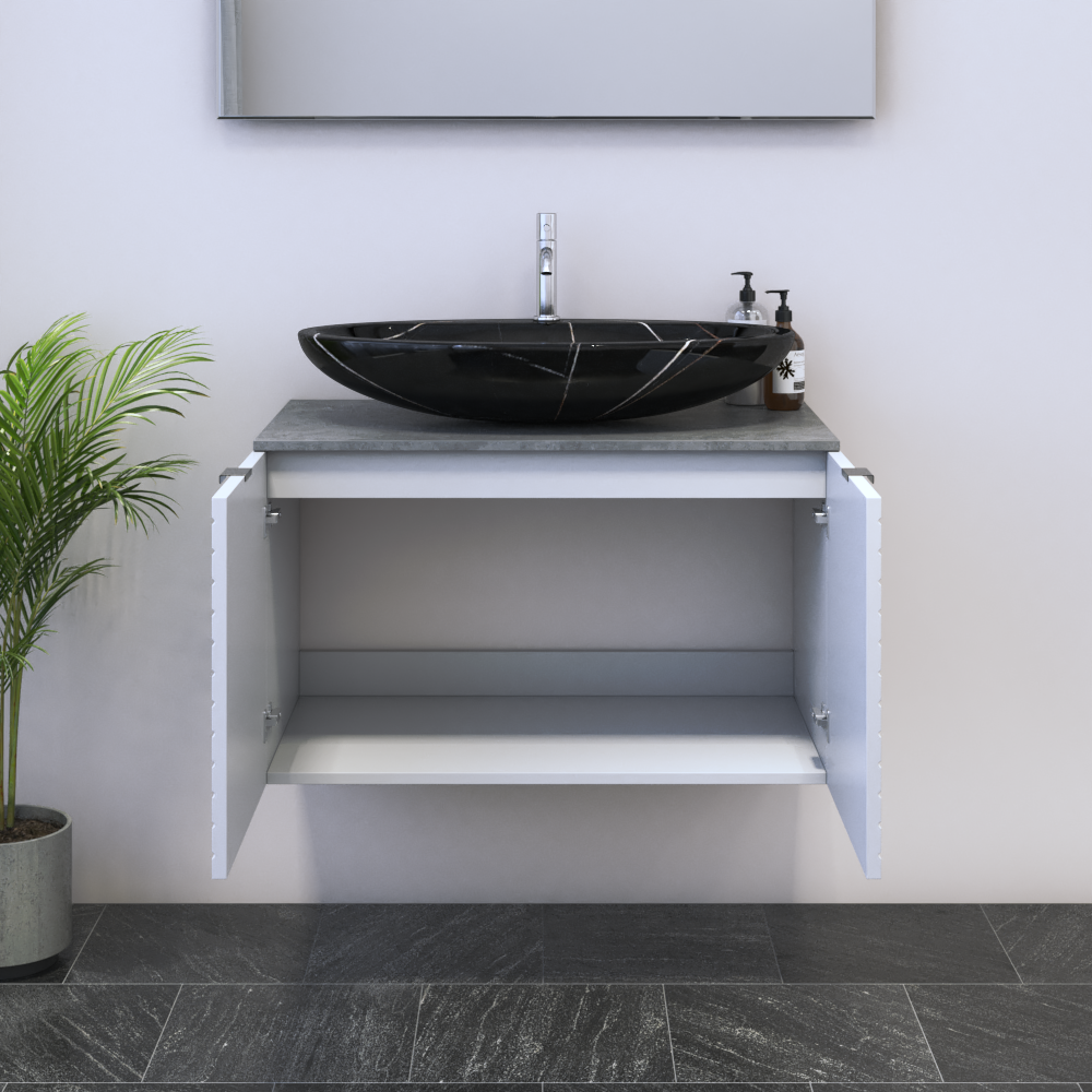 Capri 2D 80 Floating Bathroom Vanity