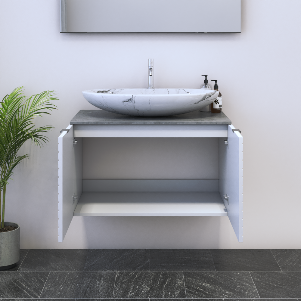 Capri 2D 80 Floating Bathroom Vanity