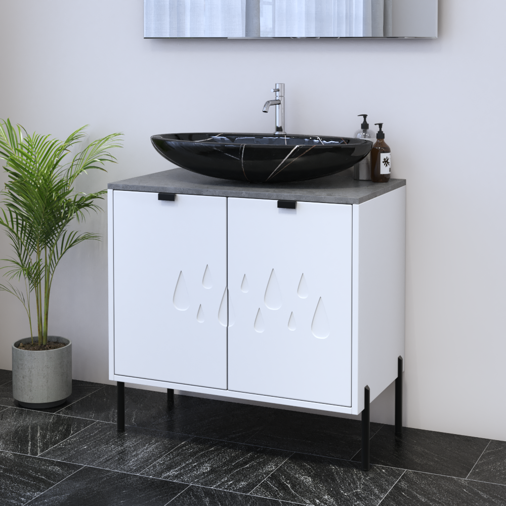 Teardrop 2D 80 Floating Bathroom Vanity