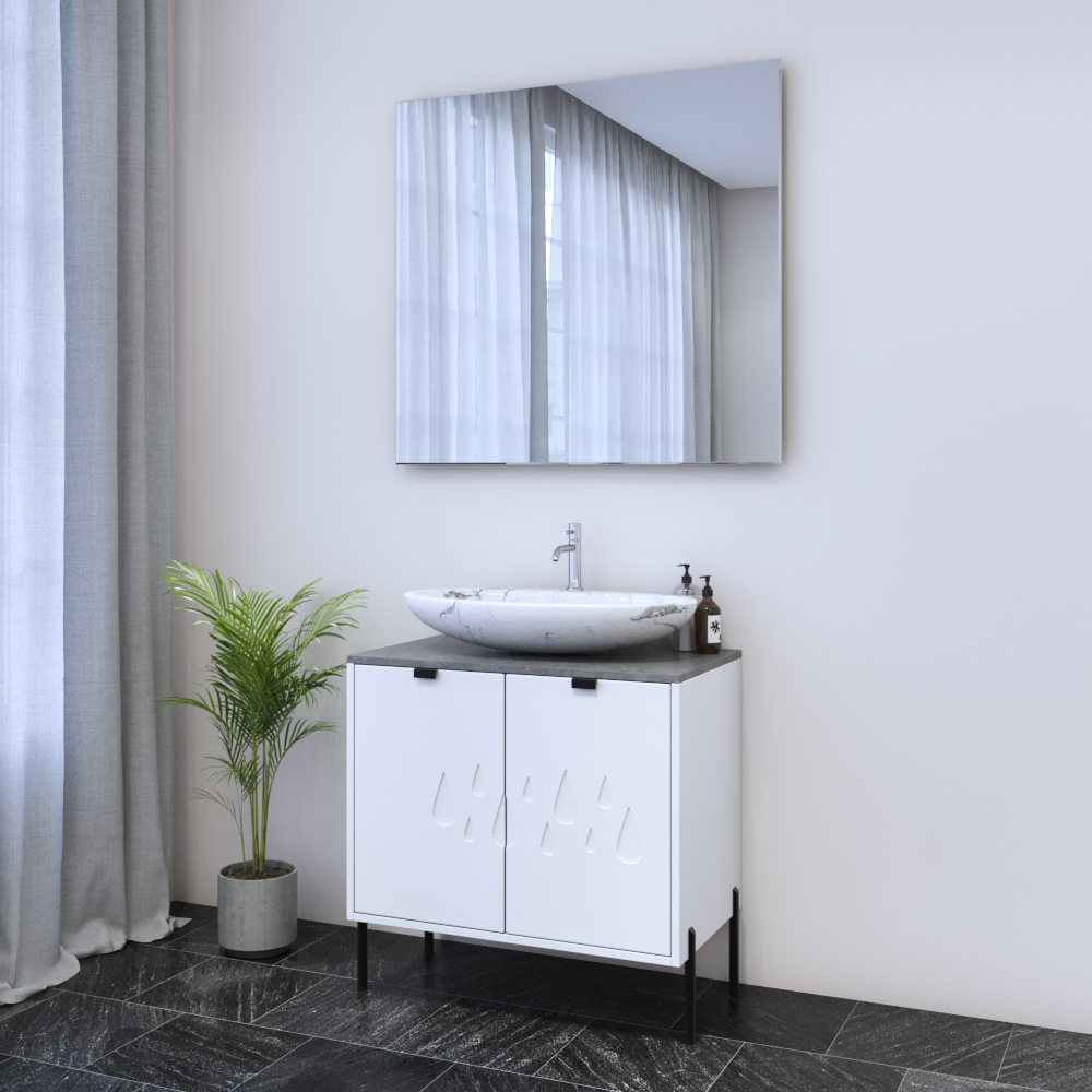 Teardrop 2D 80 Floating Bathroom Vanity