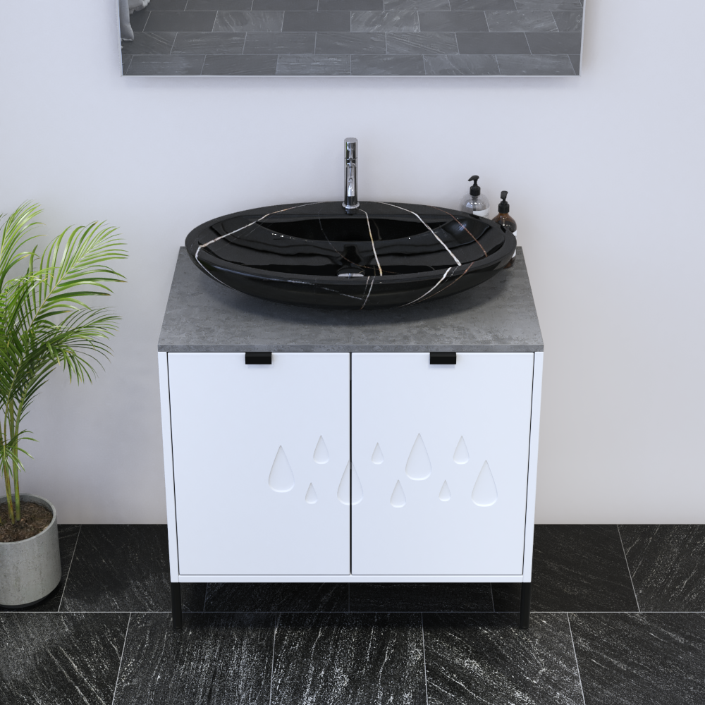 Teardrop 2D 80 Floating Bathroom Vanity