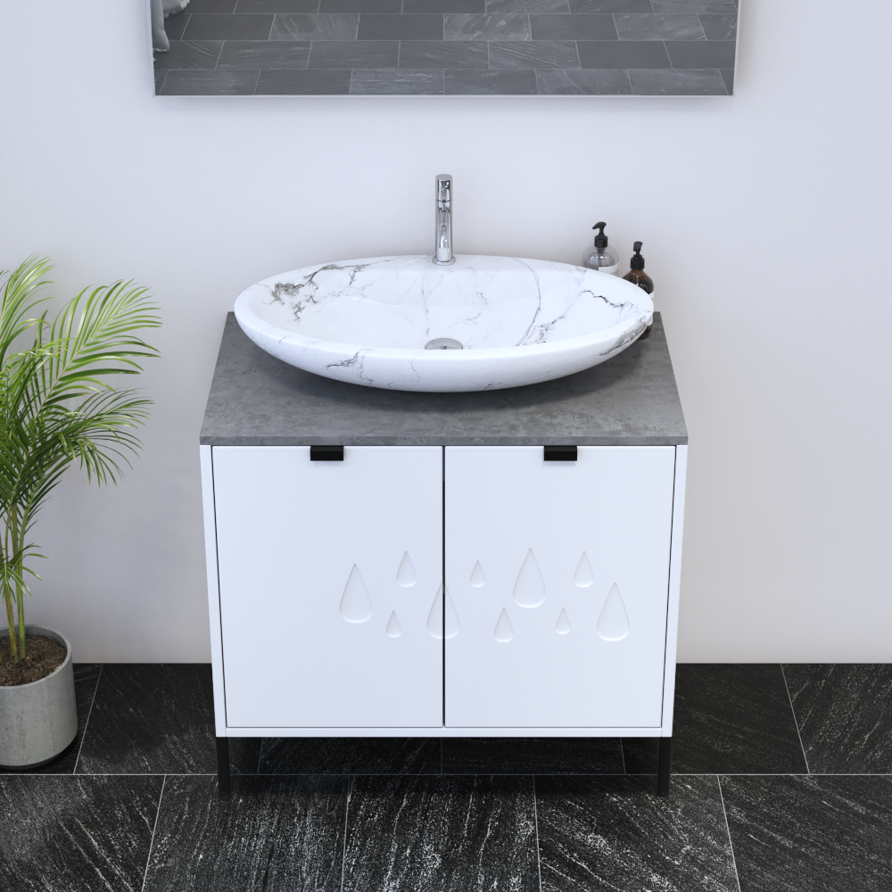 Teardrop 2D 80 Floating Bathroom Vanity