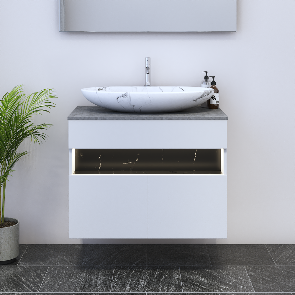 Laguna 2D 80 Floating Bathroom Vanity