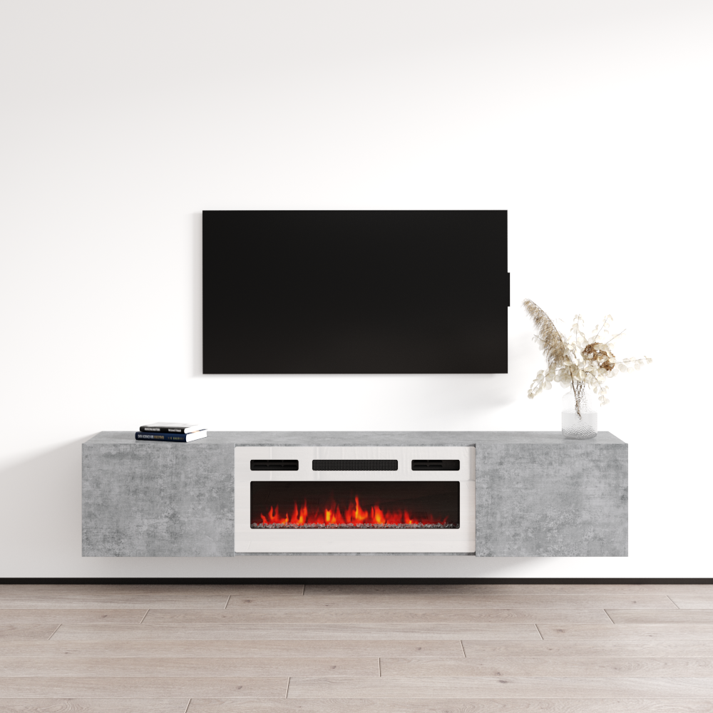 Baja WH-EF Floating Fireplace TV Stand