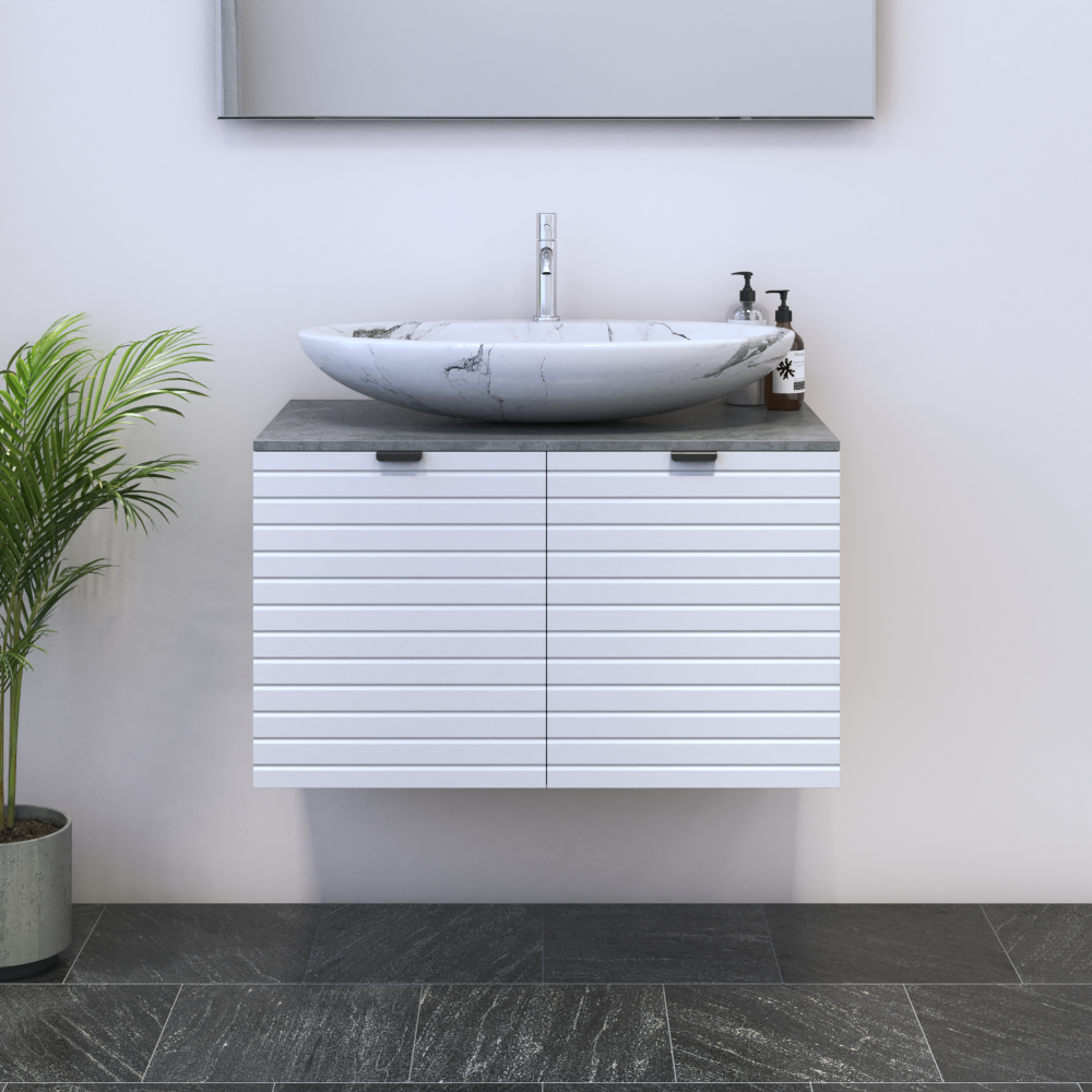 Capri 2D 80 Floating Bathroom Vanity