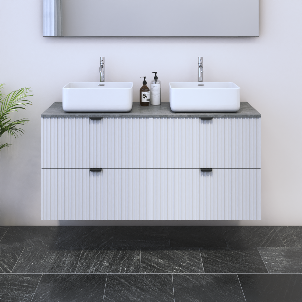 Nicole 4S 120 Double Sink Floating Bathroom Vanity