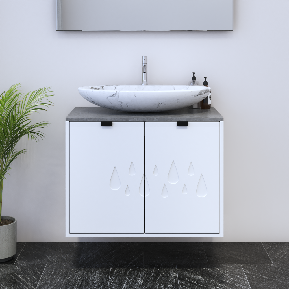 Teardrop 2D 80 Floating Bathroom Vanity