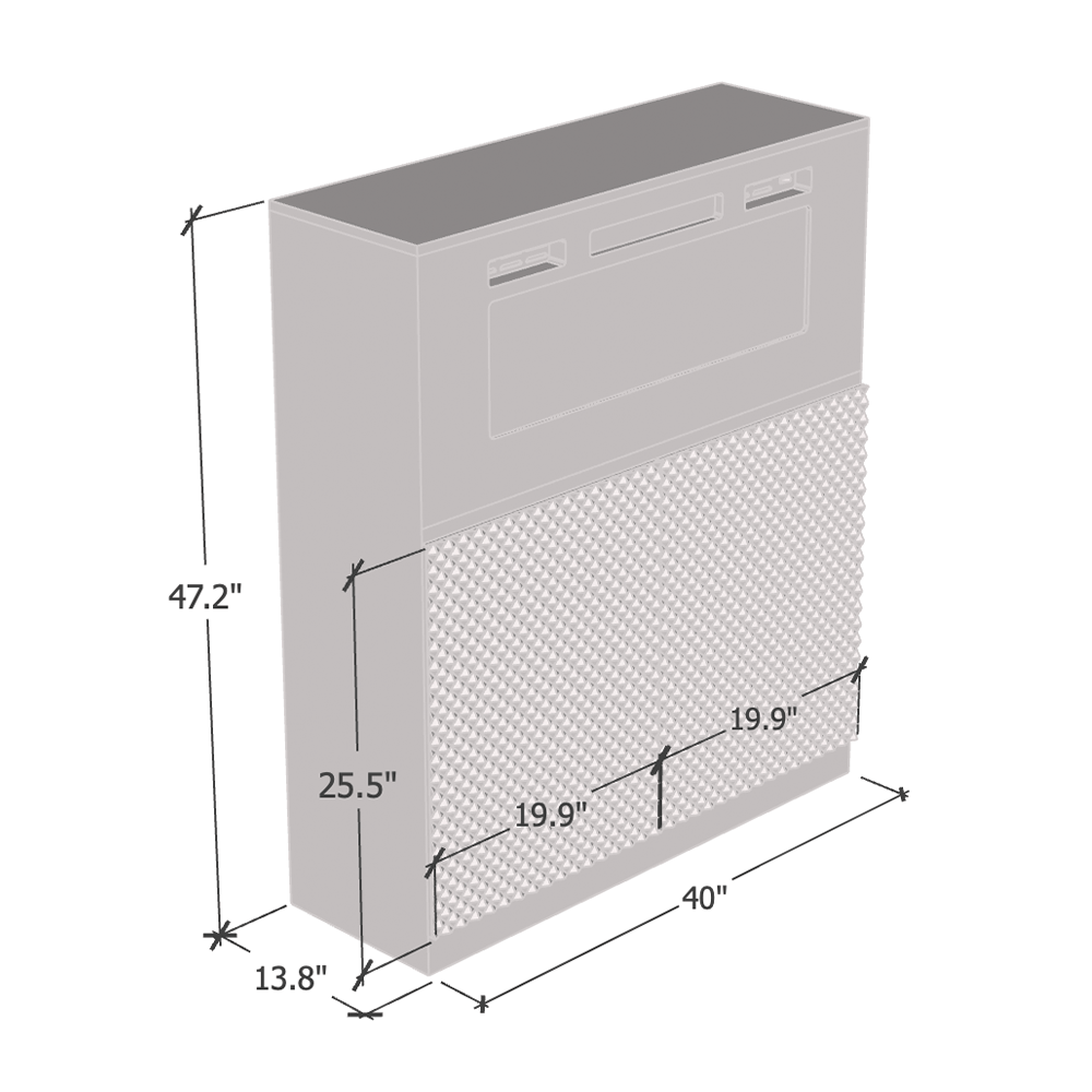 Carla 01 BL-EF Fireplace Sideboard