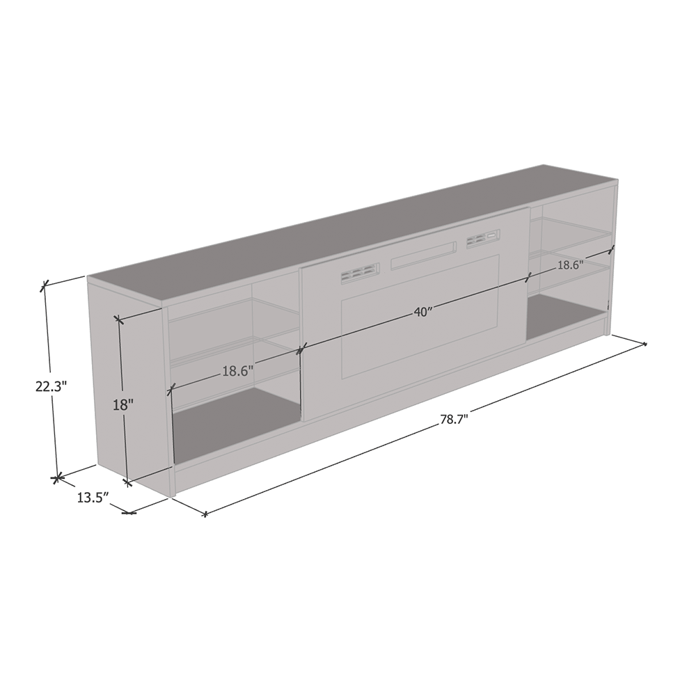 Boston 01 Fireplace TV Stand