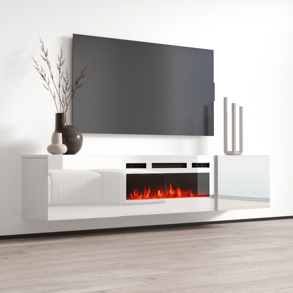 Cali WH-EF Floating Fireplace TV Stand