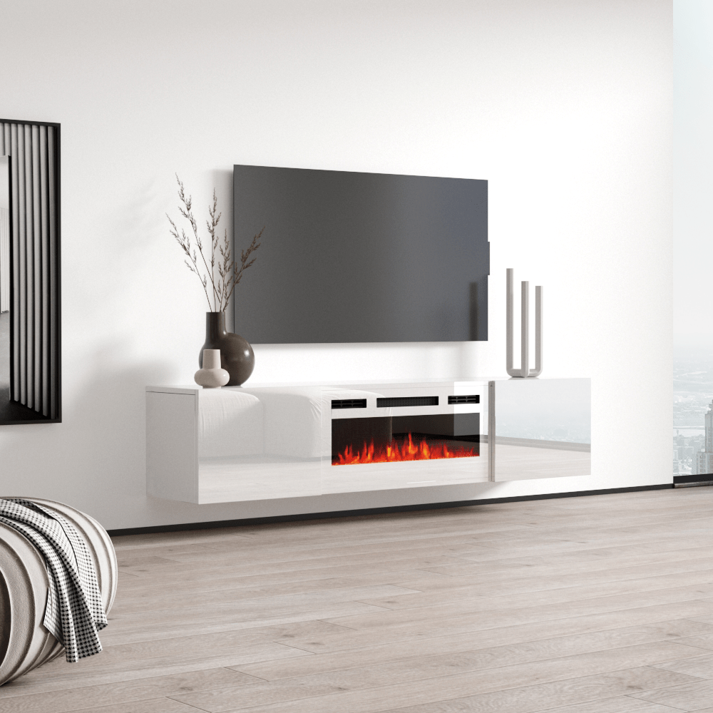 Cali WH-EF Floating Fireplace TV Stand