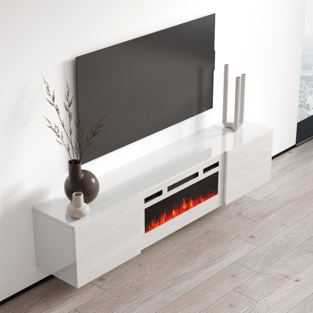 Cali WH-EF Floating Fireplace TV Stand