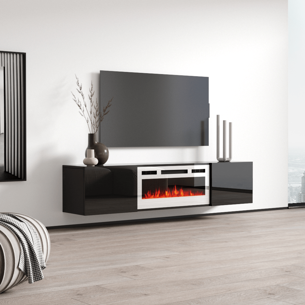 Cali WH-EF Floating Fireplace TV Stand